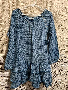 Little Handprints ruffled knit dress size 6